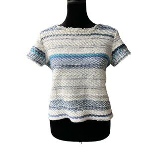 Marella tweed blouse striped medium size 8​​​